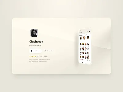 Clubhouse Website app clubhouse minimal notion super ui web website