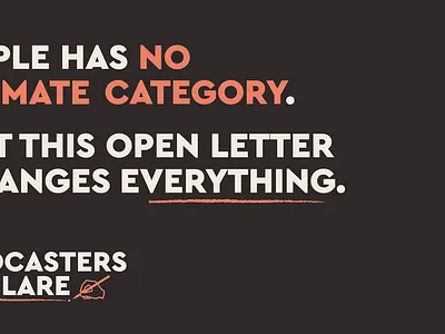 Podcasters Declare | Open Letter Campaign apple australia branding campaign climate climate change copywriting design open letter petition renewable energy social justice sustainability typography webflow
