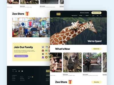 Zoo website website landing page design animal animals education home page homepage landing page landingpage membership website zoo