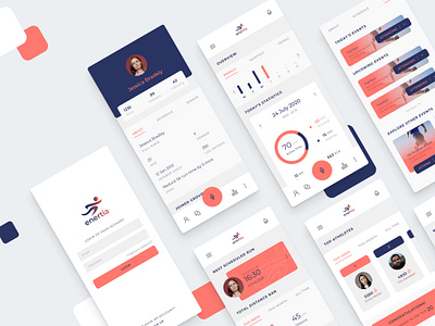 Enertia Workout App Design app app design branding design logo minimal ui uidesign