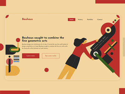 Bauhaus | Web UI bauhaus bauhaus100 best of dribbble clean design dribbble popular geometric design illustration trend 2021 ui vintage ui web web design website