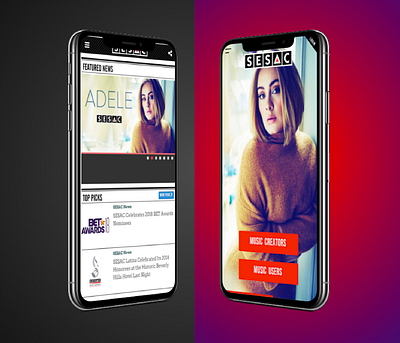 Mobile Website Redesign [Before & After] before and after branding music licensing responsive ui ux