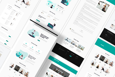 Yoga - Meditation Website Figma Template exercise female fitness floor health home lifestyle meditation relaxation sport uiux website workout yoga young