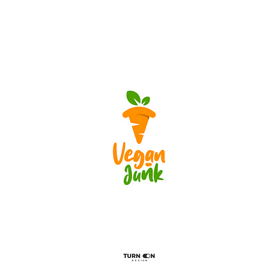 Vegan Junk Logo Design branddesign brandidentity branding branding concept carrot leaf logo logo design minimalist logo minimalist logo design modern pizza vegan vegan logo