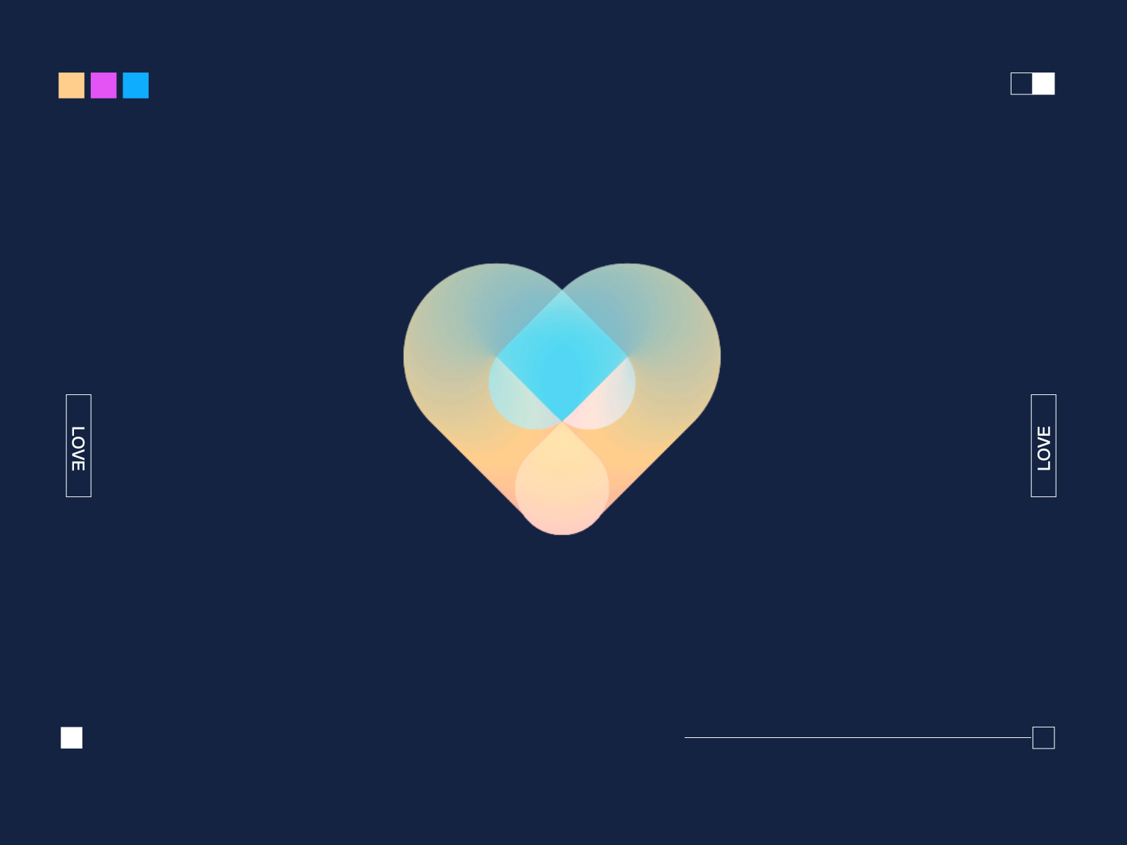 love animation colour heart love