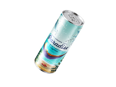 Paradise Energy Drink adobe alcohol animation beer can design display energy drink illustration logo product soda ui