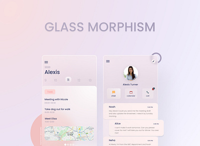 Glassmorphism work app glassmorphism mobile ui task app ui uiux webdesign work app