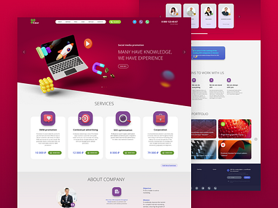 Clever DM Website Redesign 3d b3d blender blender 3d branding design figma figma design illustration landing page landing page design notebook smm ui ui design ux ux design web website website design