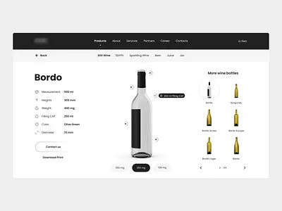 Glass Product 2d design figma figmadesign flat minimal typography ui ux web