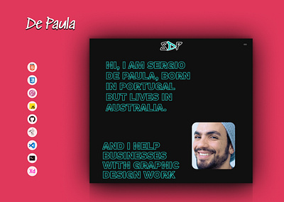 De Paula - Single Page Portfolio Site (freebie) design design to implementation developement gsap html css javascript ui uiux web design website