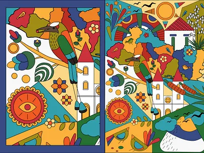 El Salvador symbols art design flat flatdesign illustration symbol vector