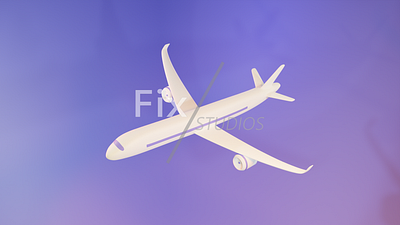 Plane 3d Modelling animation app art design flat graphic design icon illustration illustrator minimal ui ux