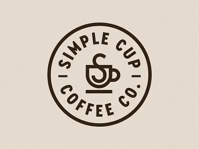 Simple Cup Coffee Co. badge badge logo badgedesign brandidentity branding branding design design logo logodesign minimal