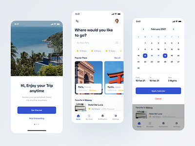 Travelio - UI Kit app bigsur book branding calendar design designer holiday hotel travel travel agency traveling trip ui ui8 uidesign uikit ux uxdesign vacation