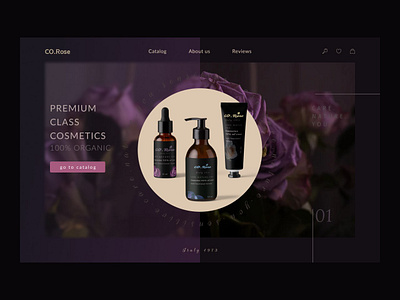 OC.Rose brending cosmetics cosmetics design eco landing page organic uiux webdesign