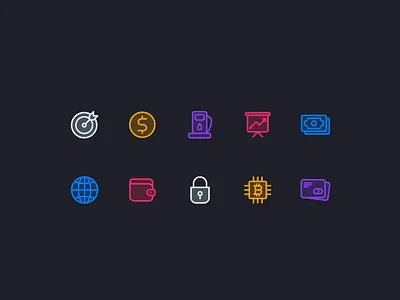 Business & Finance 3 (Iconist) app bit bussines design dollar finance icon illustration line logo mobile symbol ui vector wallet worldwide