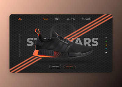 Adidas Conceptual Page adidas landingpage landingpagedesign sneaker sneakers ui ui design uidesign uidesigns uiux