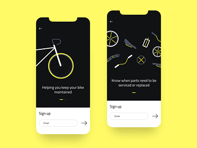 Bike App Onboarding bike biker ios mobile app mobile ui onboarding screens onboarding ui ui ux