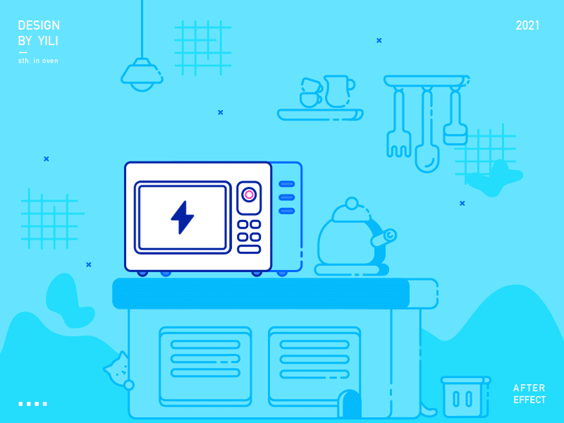 kitchen after effect illustration ui