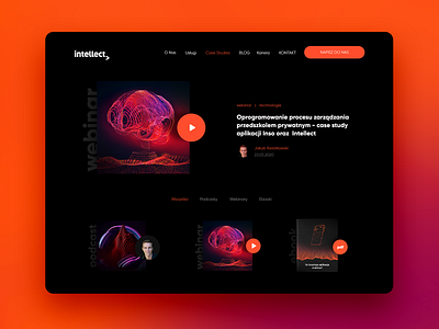 Intellect - blog blog business casestudy corporate dark dark mode dark theme design ebook house identity interface software software house ui web web design webinar website websites