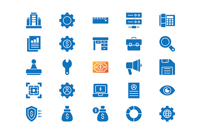 Business icons business graphic icon icon set icons money setting target