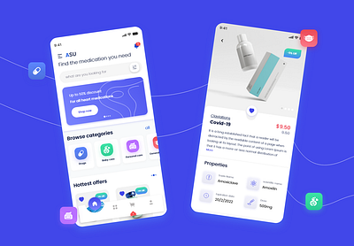 ECOMMERCE APP FOR PHARMACY app drugs ecommerce ecommerce app medical shopping app ui uidesign uiux