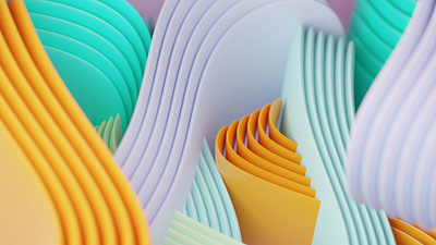 Waves blender3d illustration