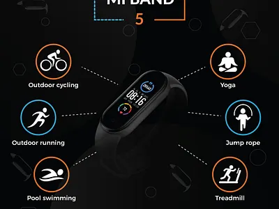 Mi Band branding creative design illustration