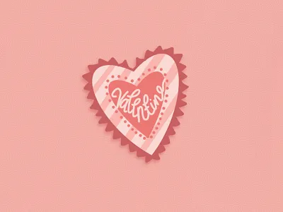 Valentine design doodle a day february flat graphic design heart illustration line procreate shape valentine vector