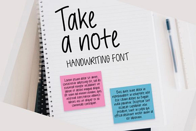 Take a Note Font For Commercial Use commercial use font handwritten font journal planner school simple typography