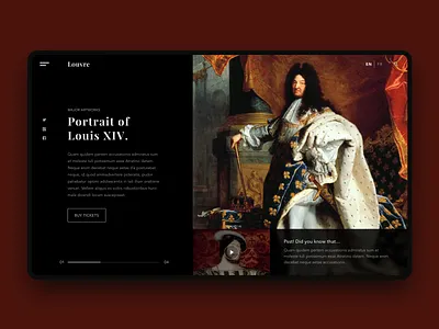 Museum website UI #2 art branding button ui cards ui landing landingpage navigation photography ui web website