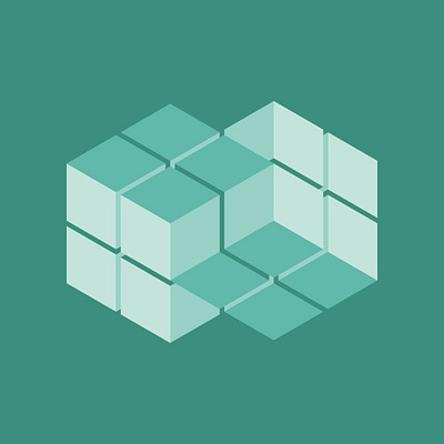 Twin cubes design flatdesign flatposter geometric geometric art illustration vector