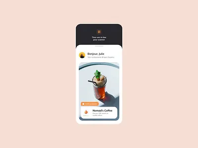 QR code animation bar barre code food ios mobile qr restaurant scroll scrolling ui