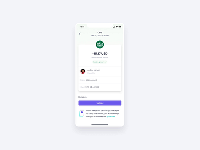 Qonto introduces digital receipts with probative value 🎉 animation banking illustration ios mobile mobile app product design qonto ui ux