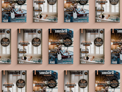 Print & Graphic Design | SunShell Magazine branding color palette cosmetics magazine design print design product design scene creator