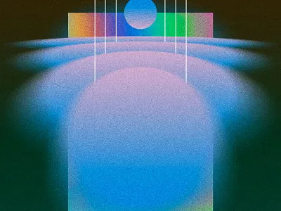 Through the drinking glass. abstract circle geometric illustration psychedelic rainbow texture waves