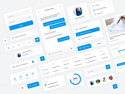 UI Design | Components app cards chat component components design figma icon minimal mobile app profile typography ui ui design ux ux design website