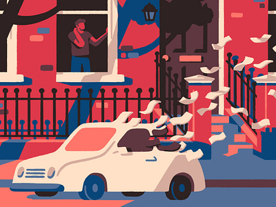 Leaving the meter running (crop) art artist car editorial illustration illustrator insurance london money pandemic street