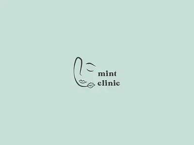 mint clinic logo branding cosmetic design feminine feminine logo green logo logo design mint