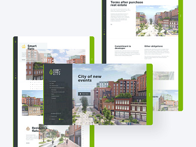 Real Estate Main Website 3d render apartment complex brand identity branding building construction company design industry logo design real estate real estate agency research sales page smart town town urban user experience design user interface design web website design