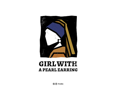 Girl With A Pearl Earring adobe adobe illustrator brand and identity branding creative drawing dribbble icon symbol mark illustration illustration art logo logo concept logo design logos logotype minimalist portrait sketch typography vector