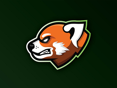 Red Panda brand branding design esports football gaming illustration logo mark mascot mascot logo red panda sports vector