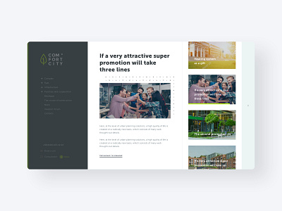 News page 3d render apartment complex article page brand identity branding building construction company industry infrastructure logo design news page real estate research smart town ui urban user experience design user interface design web website design