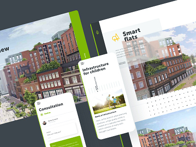 Mobile consultation 3d render apartment complex brand identity branding building construction company consultation industry information page infrastructure logo design real estate research smart town ui urban user experience design user interface design web website design