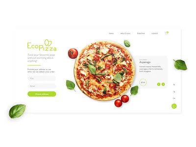 EcoPizza HOME presentation app brand design brand identity clean design clean ui minimalism minimalist pizza pizzeria shopping cart ui ui ux ui design uidesign uiux ux ux ui ux design uxdesign uxui