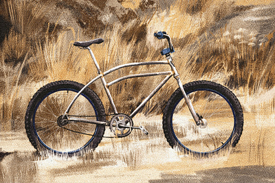 Vulture Cycles Klunker Cruiser adobefresco bike bikeart cycling digital explore folk nature outdoorillustrator texture