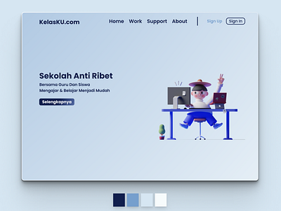 KelasKu.com blue class course landingpage learning web website