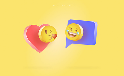 Emotions 3D 3d 3d animation design dribbble emoji emoticons figma graphics illustration ui