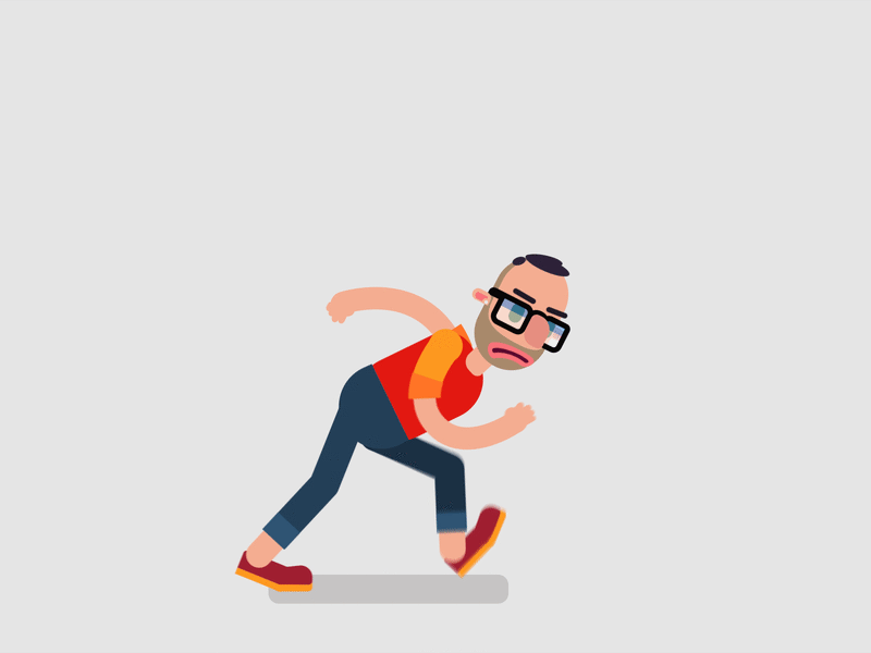 Stomp Cycle 2d after effects animation character character design flat illustration motion