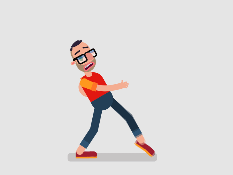 Sneak Cycle 2d after effects animation character character design flat illustration motion